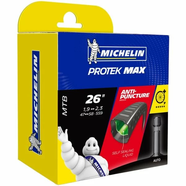 Chambre à Air MICHELIN PROTEK MAX C4 26×1,90/2,30 Butyl Schrader 35 Mm 1 Chambre à Air MICHELIN PROTEK MAX C4 26×1,90/2,30 Butyl Schrader 35 Mm