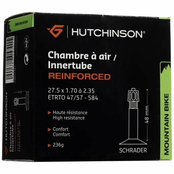 Chambre à Air HUTCHINSON REINFORCED 27,5×1,70/2,35 Schrader 48 Mm 1 Chambre à Air HUTCHINSON REINFORCED 27,5×1,70/2,35 Schrader 48 Mm