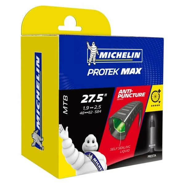 Chambre à Air MICHELIN PROTEK MAX B4 27,5×1,90/2,50 Presta 40 Mm 1 Chambre à Air MICHELIN PROTEK MAX B4 27,5×1,90/2,50 Presta 40 Mm