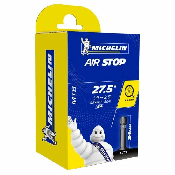 Chambre à Air MICHELIN AIRSTOP B4 27,5×1,90/2,50 Butyl Schrader 34 Mm 1 Chambre à Air MICHELIN AIRSTOP B4 27,5×1,90/2,50 Butyl Schrader 34 Mm